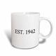 3dRose Est in 1942 Geburt Personalisierte Jahr eingerichtet, You Were Born-Black Text-Mug, Keramik, weiß, 11,43 x 8,45 x 12,7 cm