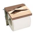 MSV Toilettenpapierhalter, Holz, Brown/Sepia