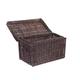 e-wicker24 558-70/S Truhe aus Weide, Korb, Dunkelbraun, 70 x 42 x 47 cm