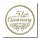 3dRose 51 Jahrestag Geschenk – Gold Text für Hochzeitstage – 51 Jahre, Zusammen – Eisen auf Wärmeübertragung, 10 von 25,4 cm, für weiß Material (HT 154493 _ 3)