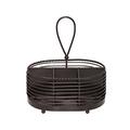 Gourmet Basics by Mikasa Rope Flatware and Napkin Caddy, Antique Black by Gourmet Basics by Mikasa