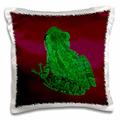 3dRose grün Colorized Frosch gegen Burgundy-Pillow Fall, 16 von 40,6 cm (PC 186949 _ 1)