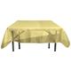 La Leinen Sheer Spiegel Organza Tischdecke, quadratisch, Polyester, Gold, 228.6 x 228.6 x 0.022 cm