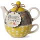 Pavilion Gift Company 74070 Bloom Glück Keramik Tea for One, 15 Oz, multicolor