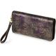 H2Z 19,1 x 9,5 cm Gray Metallic Floral Laser geschnitten Wristlet Wallet mit Lila Hintergrund