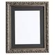 Taillierte Frames-Vienna Silber Vintage Shabby Chic Bilderrahmen Größe 61 x 50,8 cm für 50 x 40 cm mit schwarzem Passepartout