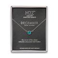 Pavilion Gift Company H2Z 16227 Dezember Geburtsstein Blue Zircon Halskette mit 45,7 cm Kette