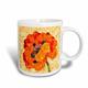 3dRose orange California Poppy Watercolor mit Floral Polka Dots Becher, Keramik, weiß, 11,43 x 8,45 x 12,7 cm
