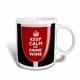 3dRose Keep Calm and Drink Wine Weinglas mit Krone Tipsy Tasse aus Keramik, 8,45 12,7 cm x x 15,2 cm, Weiß
