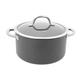 OGO LIVING 7930145 Kochtopf Daily Chef für Alle Herde, Induktion, Aluminium, Schwarz, 20 cm