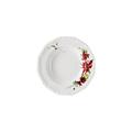 Rosenthal Maria Winter Rose Suppenteller, Porzellan, Rot, 23 x 23 x 8 cm,