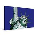 Calvendo Premium Textil-Leinwand 75 cm x 50 cm Quer, Freiheitsstatue | Wandbild, Bild auf Keilrahmen, Fertigbild auf Echter Leinwand, Leinwanddruck: New York Wie im Comic Orte Orte