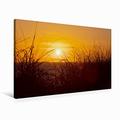 Calvendo Premium Textil-Leinwand 90 cm x 60 cm Quer, Sonnenuntergang an der Nordsee | Wandbild, Bild auf Keilrahmen, Fertigbild auf Echter Leinwand. Blick aufs Meer, Insel Amrum Natur Natur