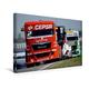 Calvendo Premium Textil-Leinwand 45 cm x 30 cm Quer, FIA European Truck Racing Championship | Wandbild, Bild auf Keilrahmen, Fertigbild auf Echter Leinwand. Truck Racing am Nürburgring Sport Sport