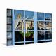 Calvendo Premium Textil-Leinwand 120 cm x 80 cm Quer Fenster von City Hall | Wandbild, Bild auf Keilrahmen, Fertigbild auf Echter Leinwand, Leinwanddruck Orte Orte