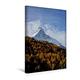 Calvendo Premium Textil-Leinwand 30 cm x 45 cm hoch, Goldene Herbststimmung mit Matterhorn - Zermatt | Wandbild, Bild auf Keilrahmen, Fertigbild auf Echter Goldener Herbst Natur Natur