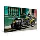 Calvendo Premium Textil-Leinwand 75 cm x 50 cm Quer, Harley Davidson in Havanna | Wandbild, Bild auf Keilrahmen, Fertigbild auf Echter Leinwand, Leinwanddruck Mobilitaet Mobilitaet