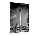 Calvendo Premium Textil-Leinwand 80 cm x 120 cm hoch, Berlin Fernsehturm | Wandbild, Bild auf Keilrahmen, Fertigbild auf Echter Leinwand, Leinwanddruck: Bekanntes Wahrzeichen Orte Orte