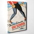 BIG Canvas Print 30 x 20 Inch (76 x 50 cm) Vintage Ski Travel Poster 2 - Canvas Wall Art Picture Ready to Hang