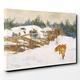 Big Box Art Canvas Print 20 x 14 Inch (50 x 35 cm) Bruno Liljefors Fox in The Snow 3 - Canvas Wall Art Picture Ready to Hang