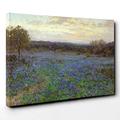 Canvas Print 20 x 14 Inch (50 x 35 cm) Julian Onderdonk Hillside of Blue Bonnets - Canvas Wall Art Picture Ready to Hang