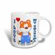 3dRose, I Love My Grandma – Teddy-Bär, Rot, Tasse, Keramik, Rot/Blau, 10,16 x 7,62 x 9,52 cm