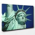 BIG Canvas Print 20 x 14 Inch (50 x 35 cm) The Statue of Liberty New York City (4) - Canvas Wall Art Picture Ready to Hang