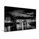 Calvendo Premium Textil-Leinwand 75 cm x 50 cm Quer, Florenz Ponte Vecchio bei Sonnenuntergang | Wandbild, Bild auf Keilrahmen, Fertigbild auf Echter Leinwand. am Ufer des Arno Orte Orte