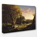 BIG Box Art Canvas Print 30 x 20 Inch (76 x 50 cm) Thomas Cole The Voyage of Life Childhood - Canvas Wall Art Picture Ready to Hang