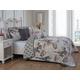 Avondale Manor Cherie Quilt Set 5 TLG. King blau, Korallenrot, King Size