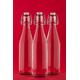 Bügelflasche Bügelverschlussflasche Leere Glasflasche mit Bügelverschluss Weinflasche Schnapsflasche Essig Öl Glasflaschen von slkfactory- 10 x 1000ml, durchsichtig