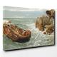 BIG Box Art Canvas Print 30 x 20 Inch (76 x 50 cm) Arnold Bocklin Sleeping Diana Watched by Two Fauns - Canvas Wall Art Picture Ready to Hang