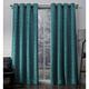 Exclusive Home Curtains Criss Cross Chenille Eyelash-Fenster Vorhang-Paar, Polyester, blaugrün, 54x96