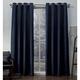 Exclusive Home Curtains Criss Cross Chenille Eyelash-Fenster Vorhang-Paar, Polyester, Navy, 54x108