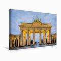 Calvendo Premium Textil-Leinwand 45 cm x 30 cm Quer Brandenburger Tor Berlin | Wandbild, Bild auf Keilrahmen, Fertigbild auf Echter Leinwand, Leinwanddruck