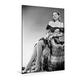 Calvendo Premium Textil-Leinwand 80 cm x 120 cm hoch, Elegante Frau im Abendkleid Zeigt stolz Ihre Schlanken Beine | Wandbild, Bild auf Keilrahmen, Fertigbild Frau um Abendkleid Menschen Menschen