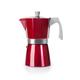 IBILI 623203 Kaffeemaschine Espresso für 3 Tassen, Aluminium, Rot, 16 x 9 x 9 cm