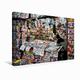 Calvendo Premium Textil-Leinwand 45 cm x 30 cm Quer Zeitschriften Kiosk in Shanghai | Wandbild, Bild auf Keilrahmen, Fertigbild auf Echter Leinwand, Leinwanddruck
