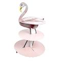 Talking Tables Truly Flamingo; Dreistöckiger Kuchenstand mit Blumenmotiv für Teekränzchen, Sommerfeste und Geburtstagspartys