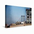 Calvendo Premium Textil-Leinwand 45 cm x 30 cm Quer Brooklyn Bridge 1 | Wandbild, Bild auf Keilrahmen, Fertigbild auf Echter Leinwand, Leinwanddruck