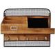 Carrick Design Kernholz Wand Organizer mit Haken, Mehrfarbig, 40 x 13,3 x 50 cm