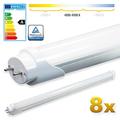 LEDVero 8x SMD LED Röhre 60 cm mit TÜV-Zertifizierung in neutralweiß- Leuchtstoffröhre T8 G13 Tube milchige Abdeckung - 8W, 800lm- montagefertig