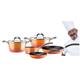 Vitrex - Gourmet Wok-Pfanne, Stahl, Orangefarbig, 26 cm