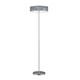 Trio Leuchten 471912489 Lugano A+, LED Stehleuchte, Nickel, 24 W, Integriert, Folienschirm silberfarbig, 40 x 40 x 150 cm