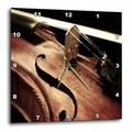 3dRose DPP_255465_1 Wanduhr, Motiv Violine, Makro, 25,4 x 25,4 cm