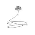 Ultra Moderne Designer LED Deckenleuchte // Pendelleuchte, leicht biegsam, Matt-Sibler, 3000 Kelvin 1144 Lumen helles warmes Licht, inkl. 26 W 220V-240V