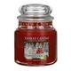 Yankee Candle Glaskerze, mittel, Christmas Magic, rot, 10,7 x 10,7 x 12,7 cm