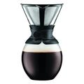 Bodum POUR über Kaffeemaschine (Permanent Filter, Spülmaschinenfest, 1,0 l/34 oz) – Rot, glas, schwarz, 1.5 L/51 oz