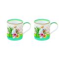 R2S 283 Kato Garden & Tropical Friends Set 2 Becher 30 cl Porzellan Bunt 30 x 15 x 15 cm 2 Einheit (S)