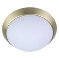 Niermann Standby Deckenleuchte-Opal Dekorring Messing matt, 40 cm, LED, Glas/Metall, 40 x 40 x 13 cm
